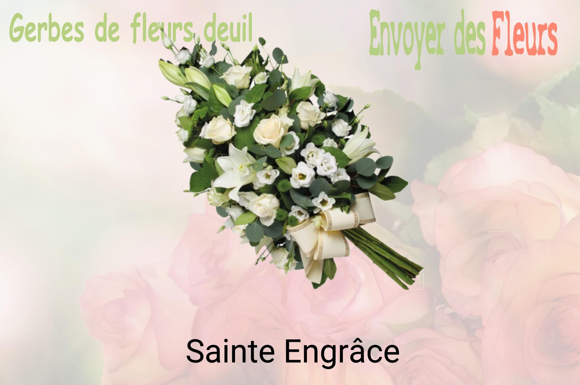 Gerbe de fleurs de deuil livrée à Sainte-Engrâce